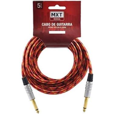 Imagem de Cabo de guitarra Náilon 5m Vermelho 8.1.67 - MXT