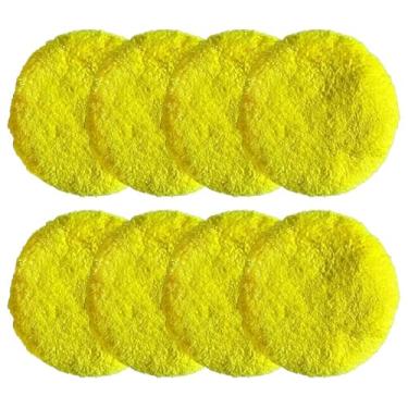 Imagem de WeiLaiKeQi Almofadas de limpeza para robô de limpeza de janelas, lavável, acessórios de limpador de janelas Pontas de substituição de capa de capa para vidro de, 8 Peças Amarelas