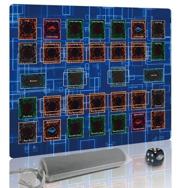 Imagem de Extalas for Yugioh Playmat, 2-Player, Limited Edition Rare Dice and Free Storage Bag Master Rule Duel Field Zones, Large Card Game Mat (Basic2)
