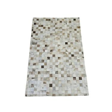 Imagem de Tapete De Couro Natural Legítimo Costurado 1,50 x 1,00 M (Champanhe)