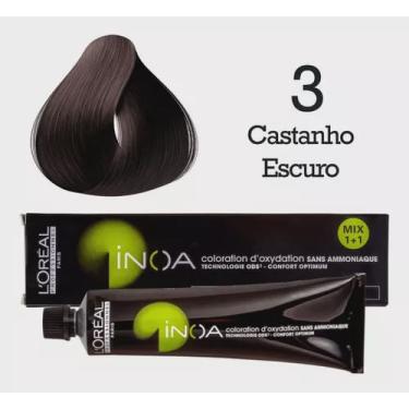 Imagem de Coloração Capilar Inoa 3 Castanho Escuro 60g L'Oréal