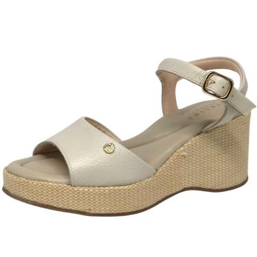 Imagem de Sandália Feminina Anabela Salto Media Conforto Lia Line