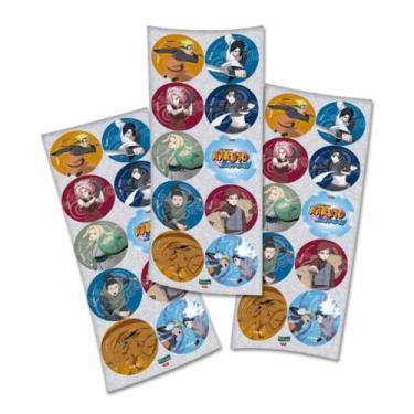 Imagem de Adesivos Naruto Redondo Pra Decorar Tubetes e Caixa Acrílica de Aniver