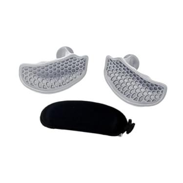 Imagem de menolana 2x Levantamento de peso Almofadas com armazenamento de caixa EVA Pull para cima Protetor de mão para homens Homens Dumbbell Sports Bodybuilding, Cinza