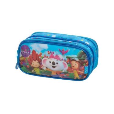 Imagem de Estojo Duplo 2023 Escolar Lilica Céu Azul Poliéster 600d Estampado - L