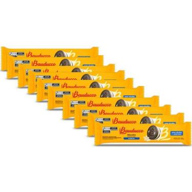 Imagem de Biscoito Recheadinho Bauducco Baunilha Kit 10 Pacotes 108g