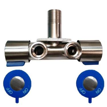Imagem de Registro Duplo Para Ducha Higiênica Com Dupla Saída De Água - KGOLD