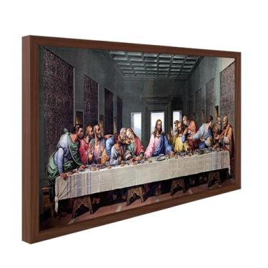 Imagem de Quadro Decorativo Religiosos Santa Ceia Jesus Fé Sagrada Família com M