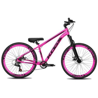Imagem de Bicicleta Aro 29 KOG 1X7 Tipo Freeride Viking Hupi Gios, Rosa, Adesivo