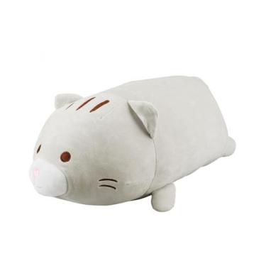 Imagem de Gato de Pelúcia Estilo Rolinho 32cms - Cinza - Fofy Toys