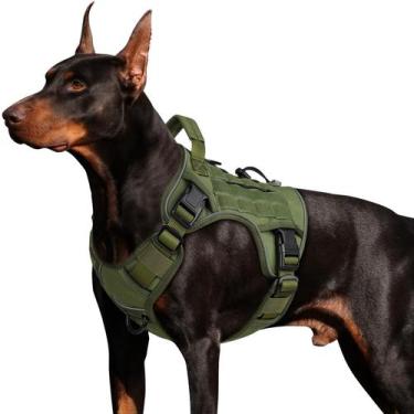 Imagem de Arnês tático para cães WINGOIN para cães grandes, verde (XL)