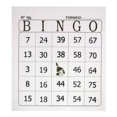 Imagem de Cartela De Bingo Tamoio Jornal - 5 Blocos com 100 Folhas total de 500 