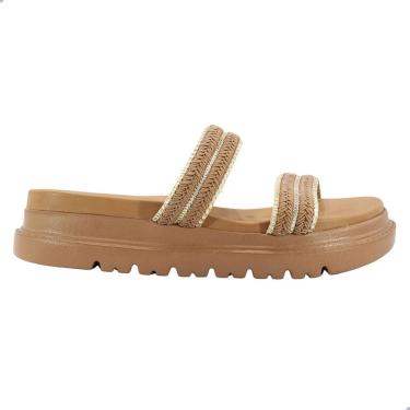 Imagem de Tamanco Feminino Modare Tira Pronta Camel Dourado