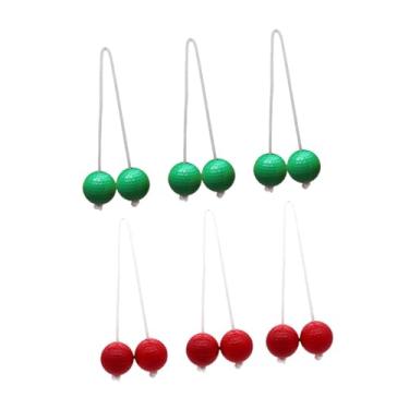 Imagem de Colaxi 6pcs escadas bolas de escada de atividades internas ou externas para crianças adultos Família jogando bolas de 42 mm para churrasco para eventos de, Vermelho E Verde