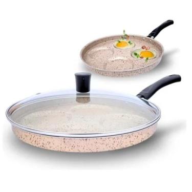 Imagem de Frigideira Multiuso Gourmet 4 Divisórias Ovo Frito Com Tampa - Alegret