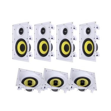 Imagem de Kit 7.0 para Home Theater JBL 3x Ci6SA Plus + 4x Ci6R Plus