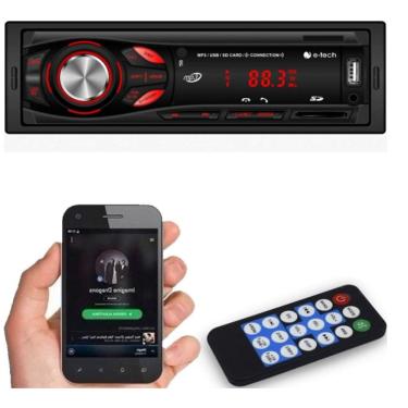 Imagem de MP3 PLAYER AUTOMOTIVO E-TECH USB SD FM  Blueth