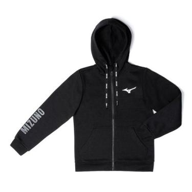 Imagem de Moletom Infantil Mizuno Zipper Jr, Preto, 8