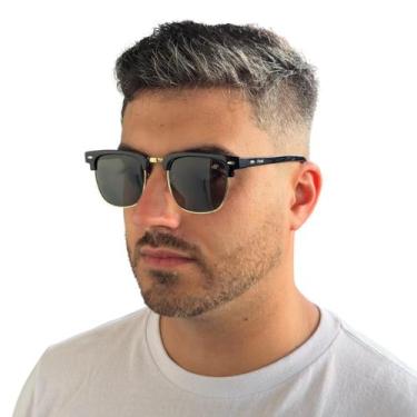 Imagem de Óculos De Sol Club Quadrado Finoti Original Feminino Masculino, Preto,