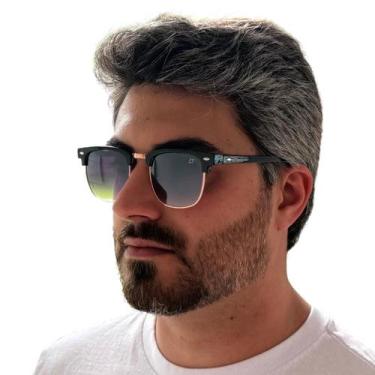 Imagem de Óculos De Sol Club Quadrado Finoti Original Feminino Masculino, Preto 