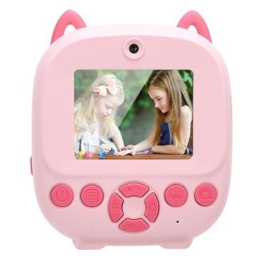 Imagem de Câmera Infantil Impressão Instantânea, Tela de 2,4 Polegadas de 48MP de Câmera Instantânea, Câmera Imprimível de 1080p HD, Presente para Crianças de 3 a 12 Anos, Impressão (Rosa)