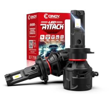 Imagem de Lâmpada LED Cinoy H7, 30W, 6000K, 8000LM, IP65 à Prova d'Água, Par de Faróis Automotivos, 12V