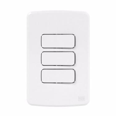 Imagem de 1 Kit Linha Composé Weg Placa C/Suporte + 3 Interruptores S