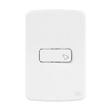 Imagem de Cj Pulsador Campainha 10a 250v Placa 4x2 Compose Weg Branco - 250v