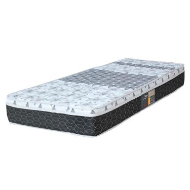 Imagem de Colchão Solteiro Castor Sleep Class Com Euro Pillow E Molas Bonnel 25x78x188 Cm Branco Com Cinza