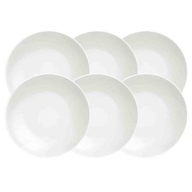 Imagem de Conjunto Com 6 Pratos Fundos Tramontina Sophia Em Porcelana 22 Cm Branco