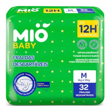 Imagem de Fralda Descartável Mió Baby Tamanho M com 32 Unidades