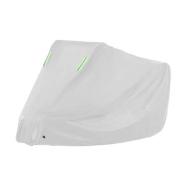 Imagem de Mqetly Capa para motocicleta, proteção solar, à prova de poeira, prática, à prova de vento, resistente, proteção contra chuva e poeira, Prata