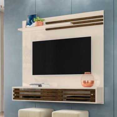 Imagem de Home para Tv até 55 Polegadas Bancada Frizz Sublime Madetec Off White com Savana