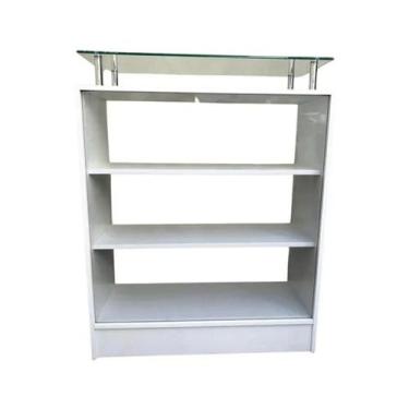 Imagem de Balcão Expositor Vitrine Com Prolongador Expositor Mdf Branco - Suprem