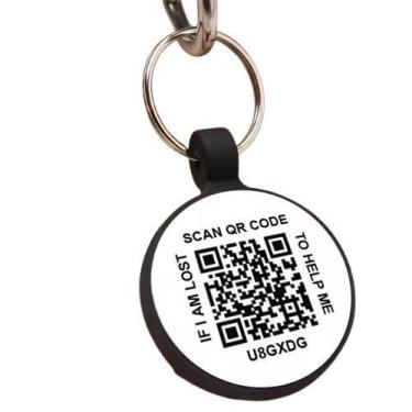 Imagem de Pingente Plaquinha Identificação QR Code Pet Cão E Gato com rastreamen