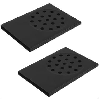 Imagem de Kit com 2 Ralos para Banheiro Pratic de Passagem do Box, em Aço Inox Preto. Design Moderno e Alta Durabilidade, Ideal para Banheiros Sofisticados - Life Metais