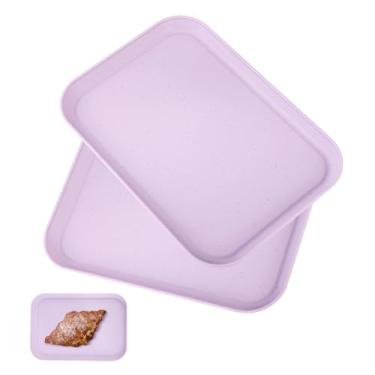 Imagem de SANLUNS Bandejas E Travessas De Plástico Roxo, Para Servir, Pratos Retangulares Comida, Aperitivos, Charcutaria, Batatas Fritas, Doces, Frutas, Sushi