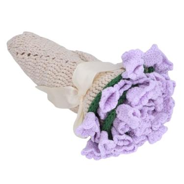 Imagem de Bouquet de Flor Cobertor, Cobertor Romântico Em 3D de Flor para Presentes de Aniversário, Mãe, irmã, Casais Home Déco Com Amarração Adorável, Várias Ocasiões (Lírio roxo do vale e cáqui leve)