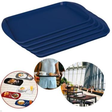 Imagem de Kit com 24 Bandejas Multiuso Retangular 44x30,7 cm Resistente Restaura