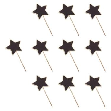 Imagem de IEUDNS Pequenos quadros-negros, placas, etiqueta de quadro-negro, 10x, placa de mesa versátil de madeira, placas de mesa de quadro-negro para eventos, festas, 8.8x8x11cm