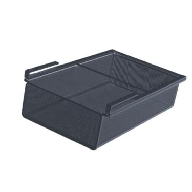 Imagem de DimyFew Prateleira suspensa para armazenamento sob o armário, cesta multifuncional portátil para pendurar sob a prateleira, cesta com gaveta removível para, Preto