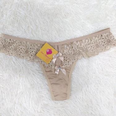 Imagem de Calcinha fio  renda  dois laços lingerie cavadinha - Laisa Bitencourt,