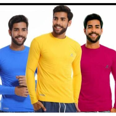 Imagem de Camisa de proteção UV  masculina amarela - Kraken 