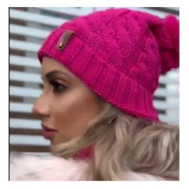 Imagem de Touca Feminina Gorro De Lã Com Pompom Elegante Macia - Suprema Opção, 