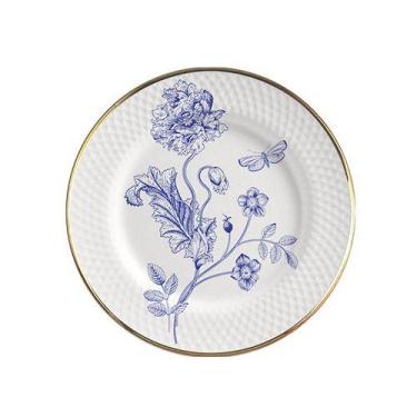 Imagem de Conjunto com 6 Pratos Sobremesa Adelaide Filete Ouro Ø21cm - Alleanza 