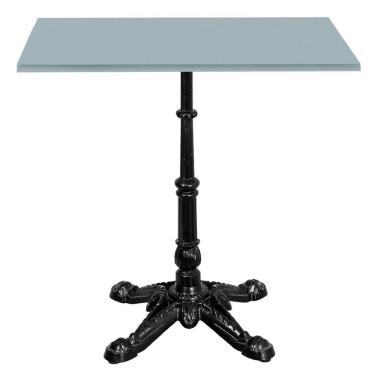 Imagem de Base De Mesa Apus Em Ferro Preto 75 Cm (alt) Tampo Mdp Quadrado Cinza 60 Cm (larg) X 2,5 Cm (alt)