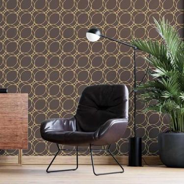Imagem de Papel de Parede Adesivo Geométrico Círculo N05275 0,58X2,5M - Adesivo 
