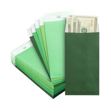 Imagem de Mr. Pen - Envelopes de dinheiro para dinheiro, pacote com 100, 16,5 cm x 9 cm, persianas verdes, envelopes pequenos para economizar dinheiro, envelope para dinheiro