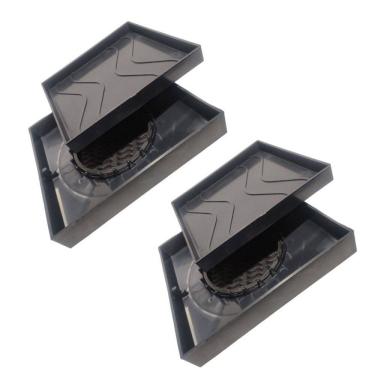Imagem de Kit 2 Ralo Oculto 15x15 Invisivel P/ Piso Porcelanato Cinza