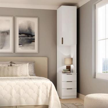 Imagem de Módulo Mesa de Cabeceira Direita/Esquerda Altezza Clean Belmax, Branco